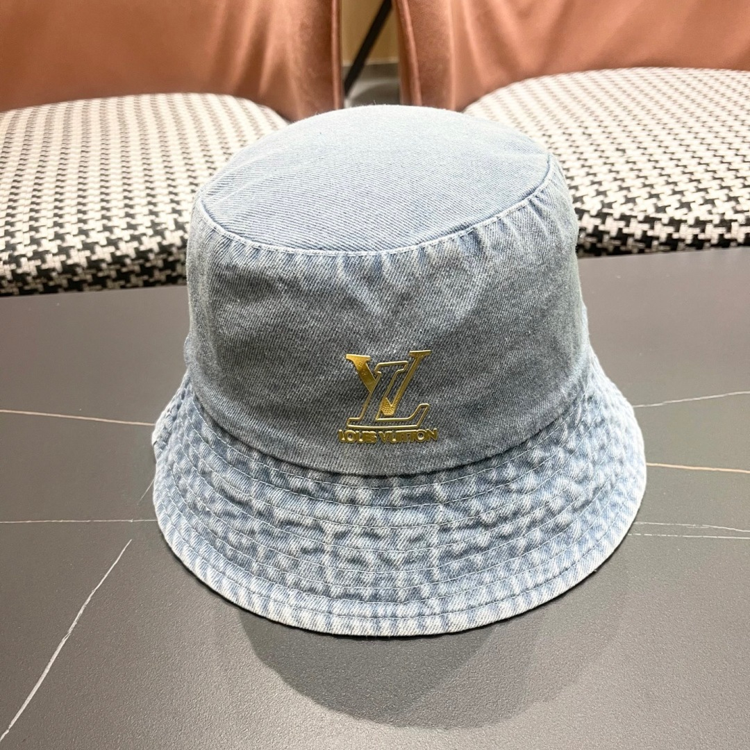  【LV路易威登】2025新款纯色牛仔男女款渔夫帽，超好搭配，闭眼入的一款