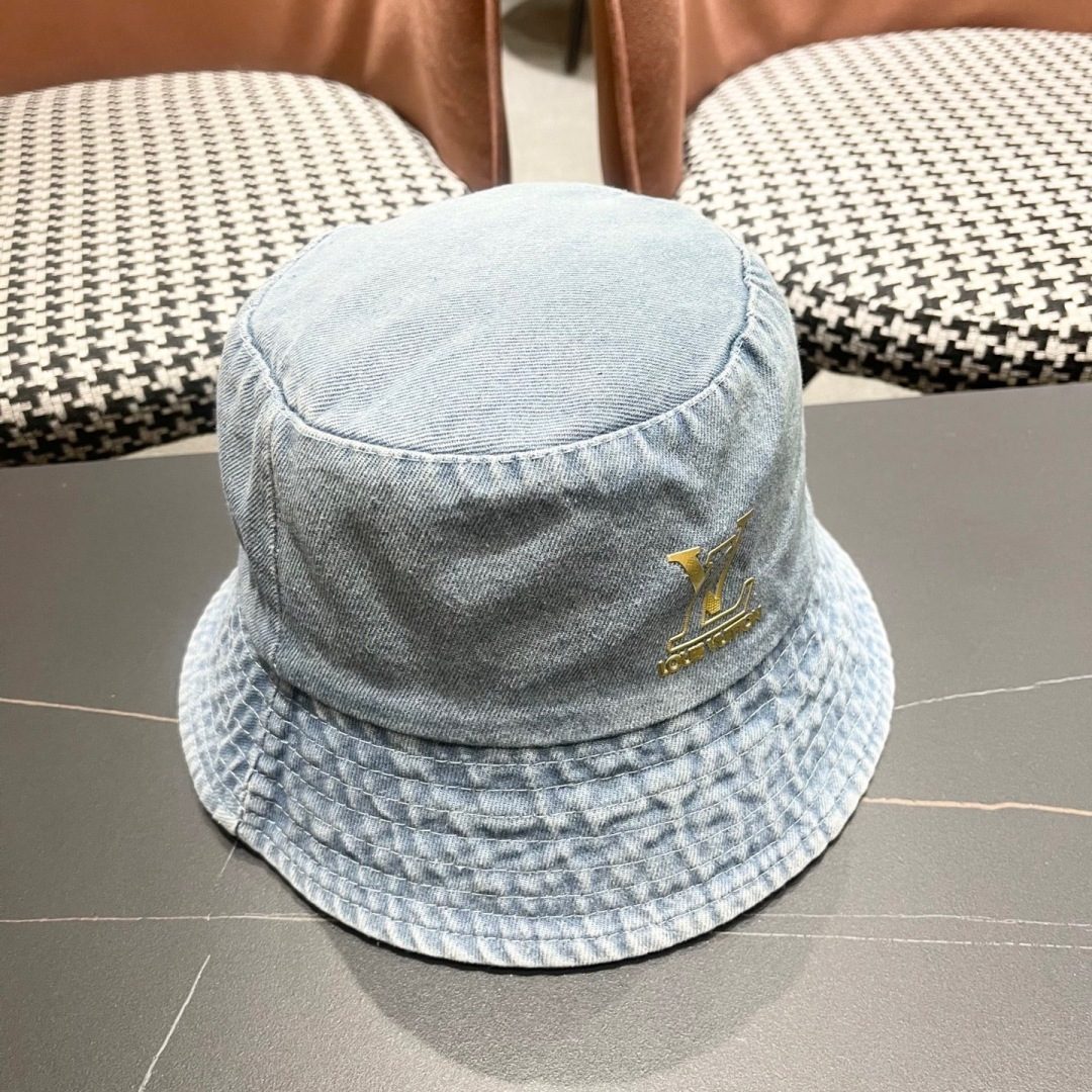  【LV路易威登】2025新款纯色牛仔男女款渔夫帽，超好搭配，闭眼入的一款