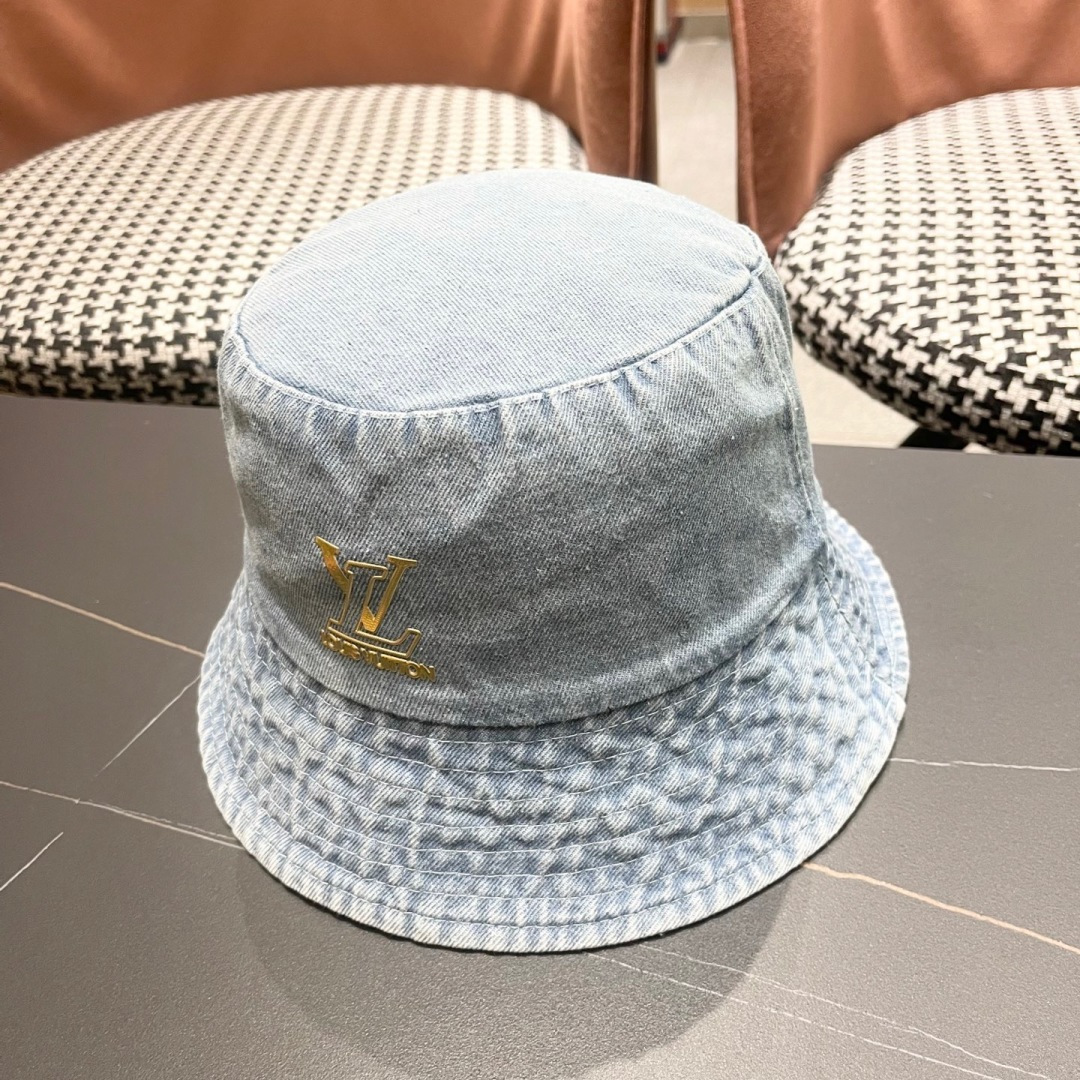  【LV路易威登】2025新款纯色牛仔男女款渔夫帽，超好搭配，闭眼入的一款