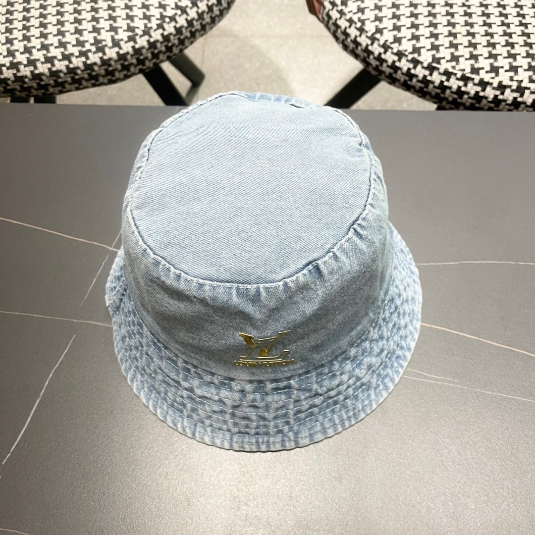  【LV路易威登】2025新款纯色牛仔男女款渔夫帽，超好搭配，闭眼入的一款