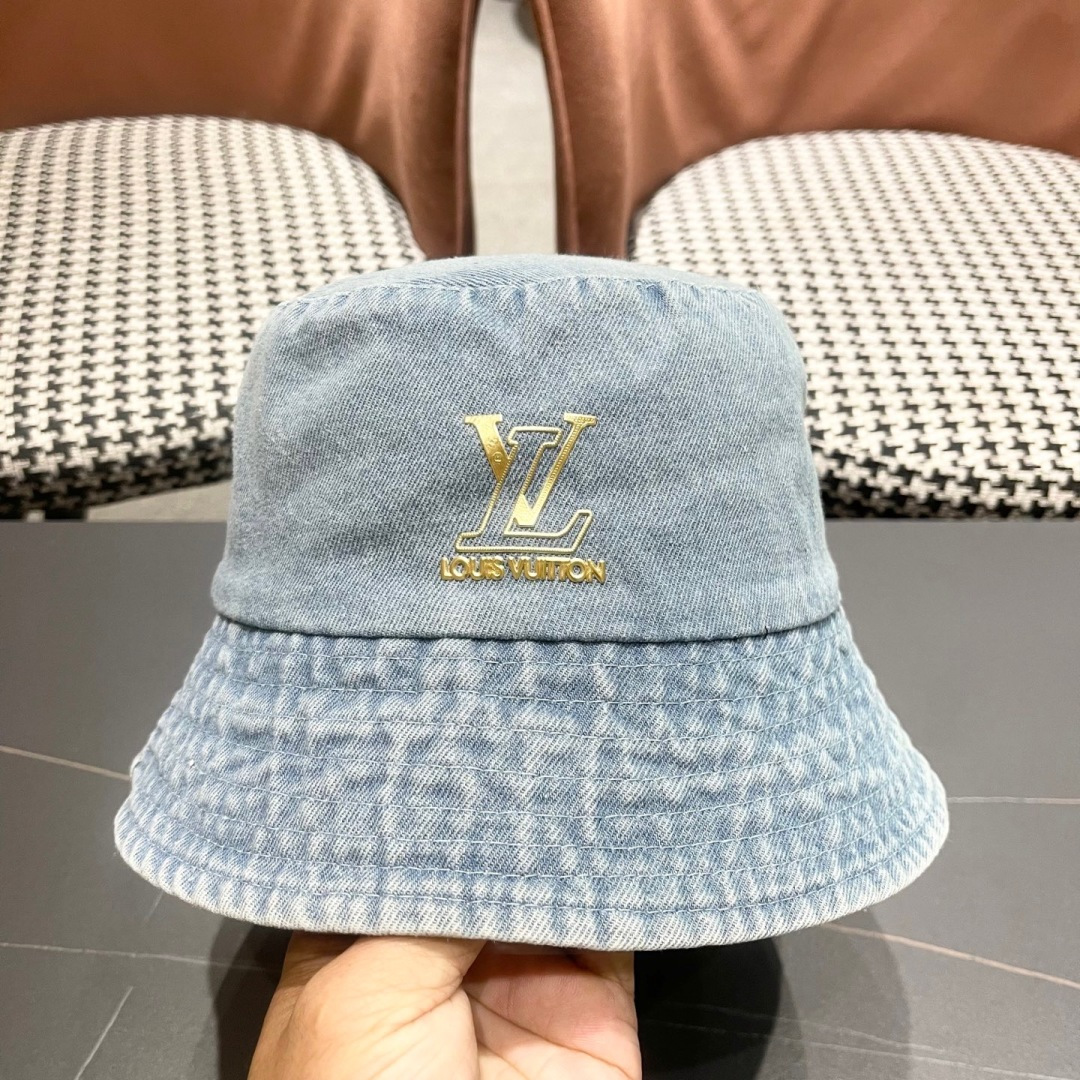 【LV路易威登】2025新款纯色牛仔男女款渔夫帽，超好搭配，闭眼入的一款
