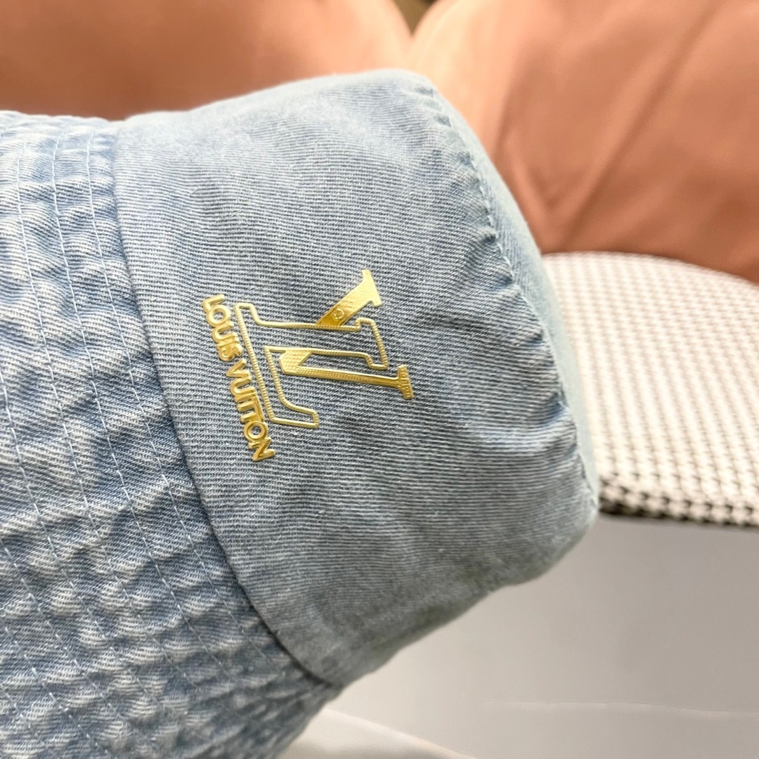  【LV路易威登】2025新款纯色牛仔男女款渔夫帽，超好搭配，闭眼入的一款