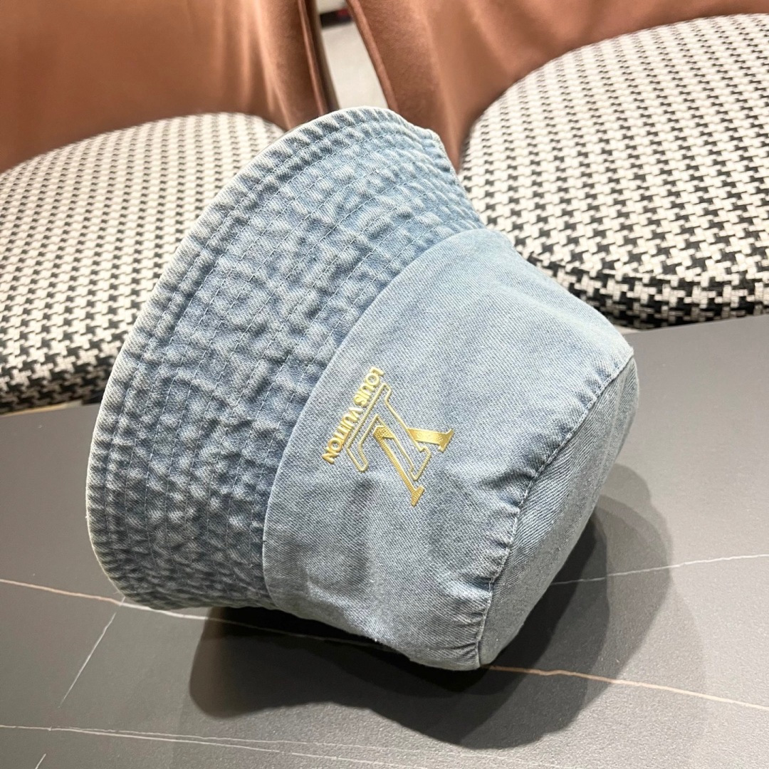  【LV路易威登】2025新款纯色牛仔男女款渔夫帽，超好搭配，闭眼入的一款