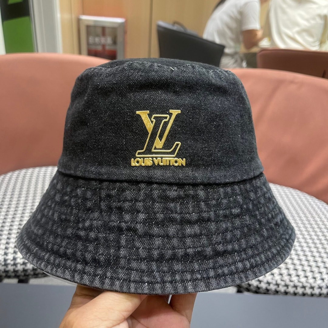  【LV路易威登】2025新款纯色牛仔男女款渔夫帽，超好搭配，闭眼入的一款