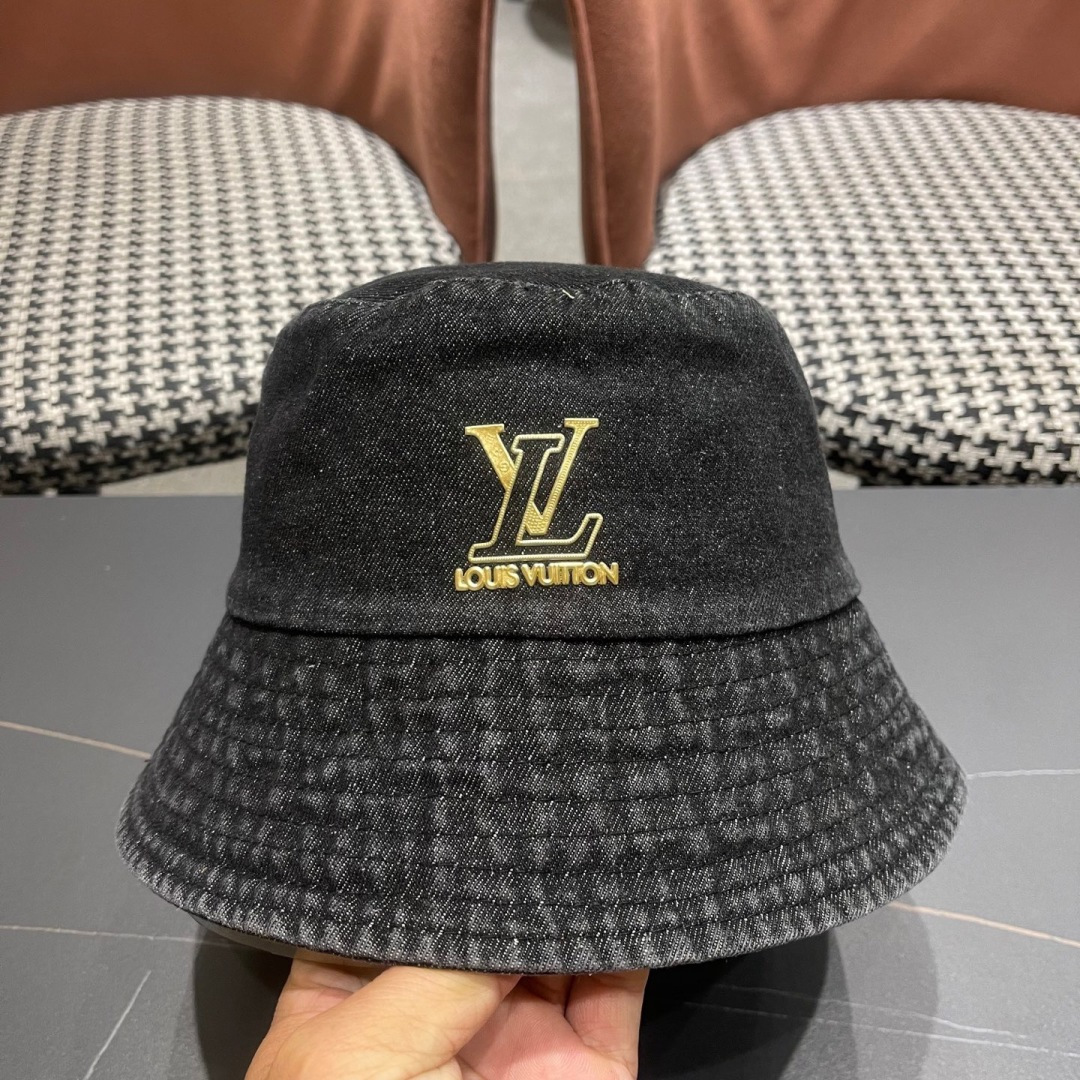  【LV路易威登】2025新款纯色牛仔男女款渔夫帽，超好搭配，闭眼入的一款