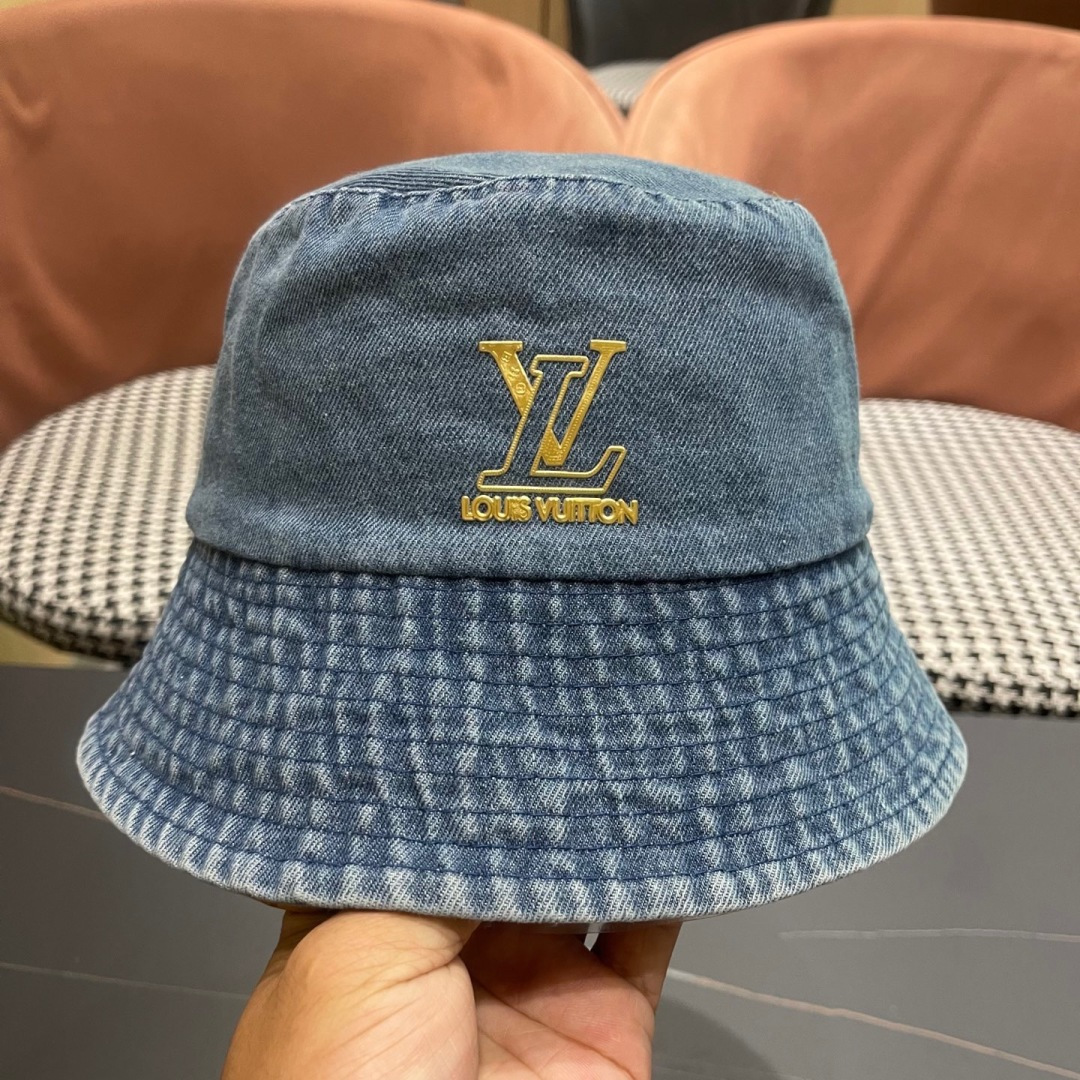  【LV路易威登】2025新款纯色牛仔男女款渔夫帽，超好搭配，闭眼入的一款
