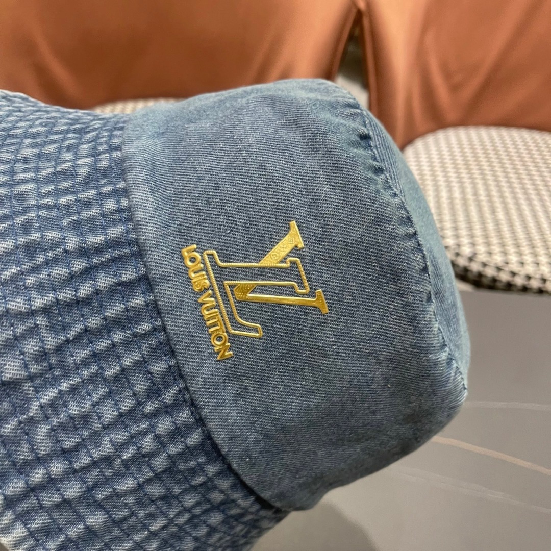 【LV路易威登】2025新款纯色牛仔男女款渔夫帽，超好搭配，闭眼入的一款