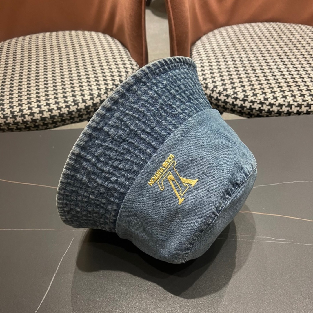  【LV路易威登】2025新款纯色牛仔男女款渔夫帽，超好搭配，闭眼入的一款