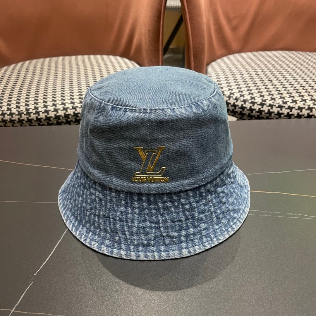  【LV路易威登】2025新款纯色牛仔男女款渔夫帽，超好搭配，闭眼入的一款