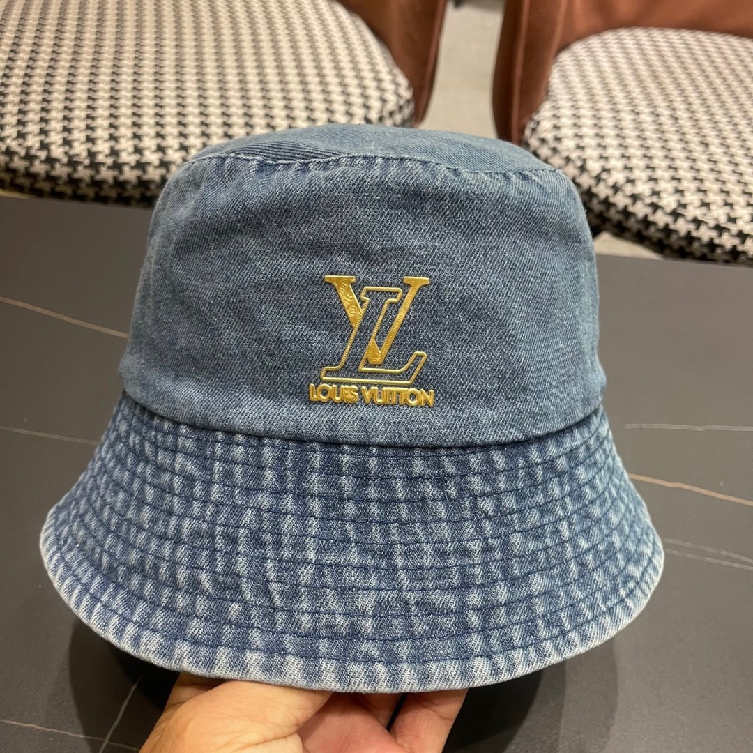  【LV路易威登】2025新款纯色牛仔男女款渔夫帽，超好搭配，闭眼入的一款