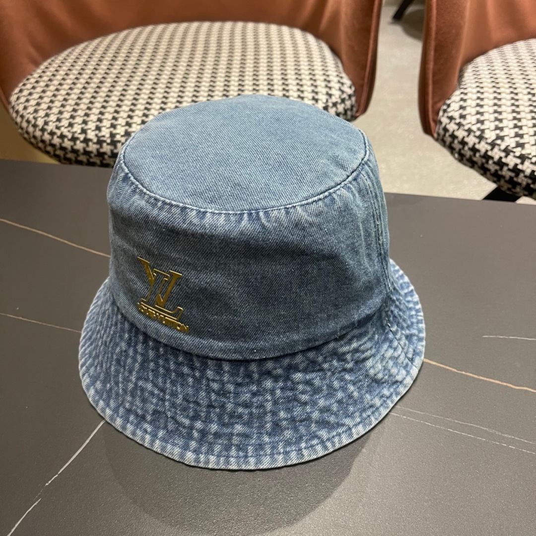  【LV路易威登】2025新款纯色牛仔男女款渔夫帽，超好搭配，闭眼入的一款