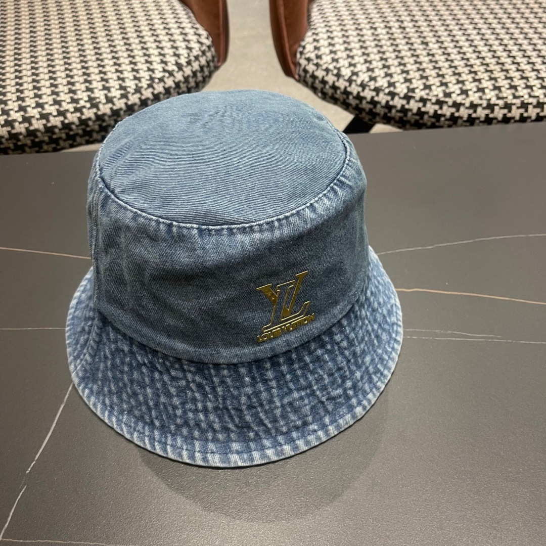  【LV路易威登】2025新款纯色牛仔男女款渔夫帽，超好搭配，闭眼入的一款