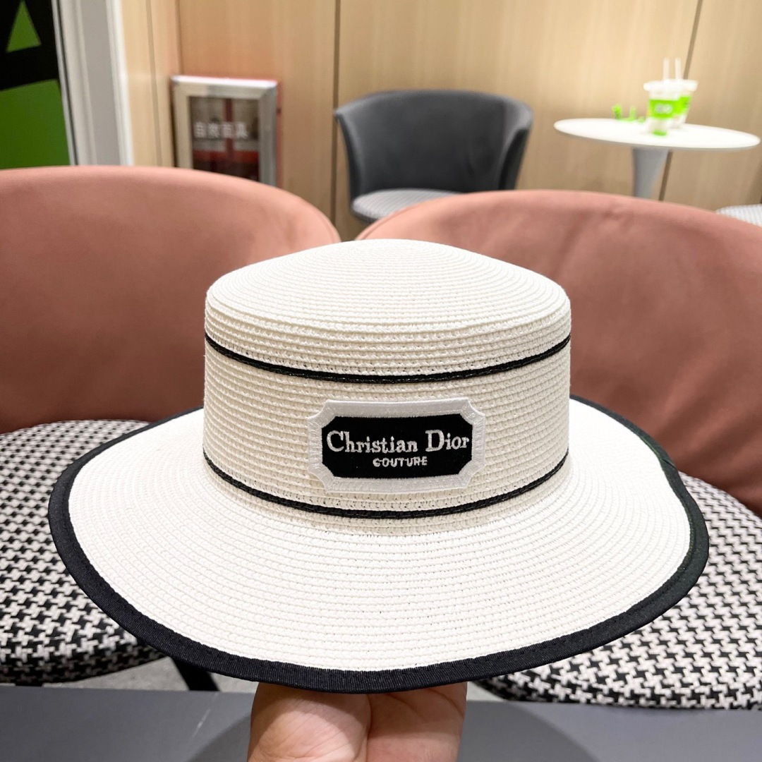  迪奥 Dior2025新款草帽，高级定制，名媛风，细节待上，夏季防晒防紫外线，出行必备，百搭好看