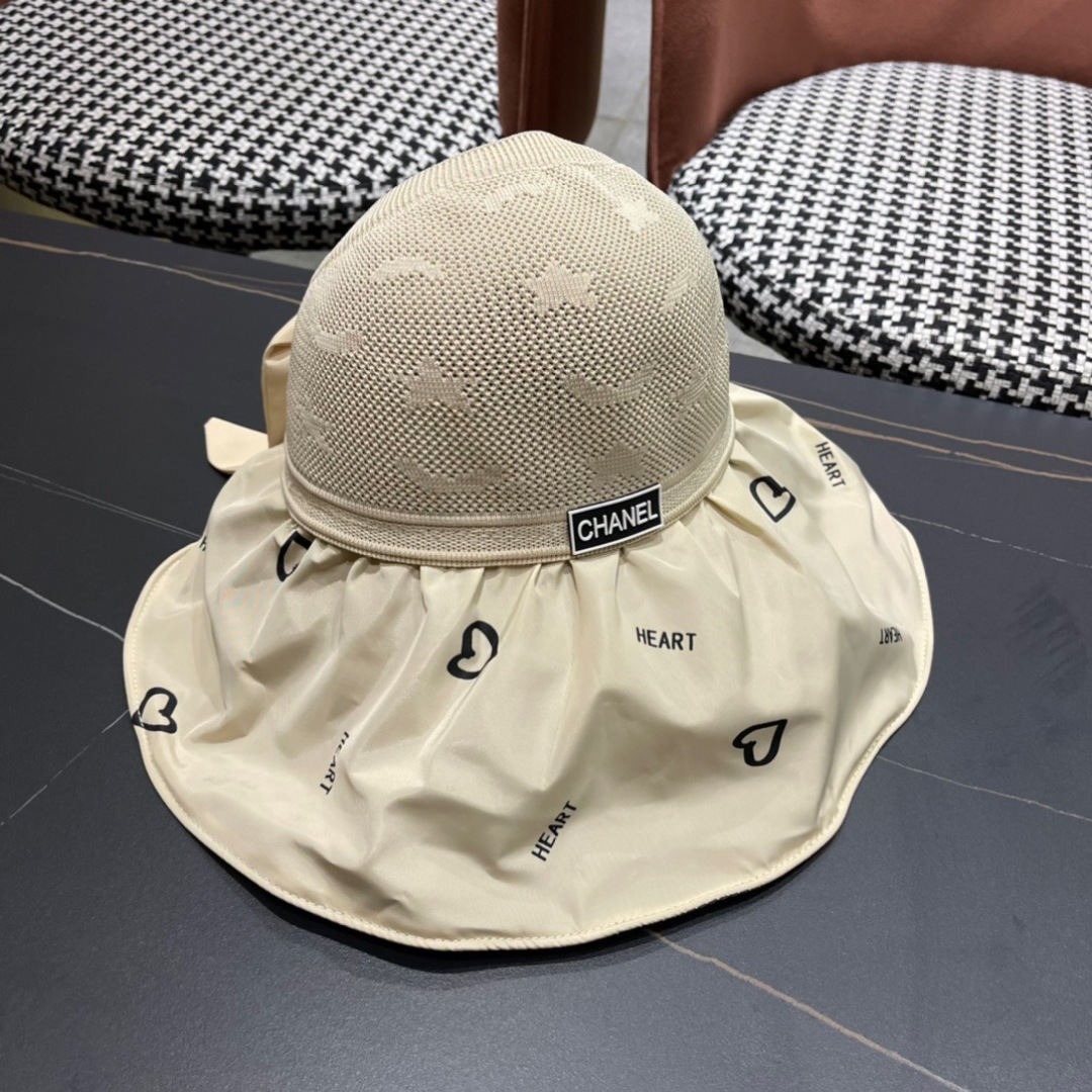 【Chanel香奈儿】2025夏款大檐空顶遮阳渔夫帽🌈 浪漫沙滩款！超美！
