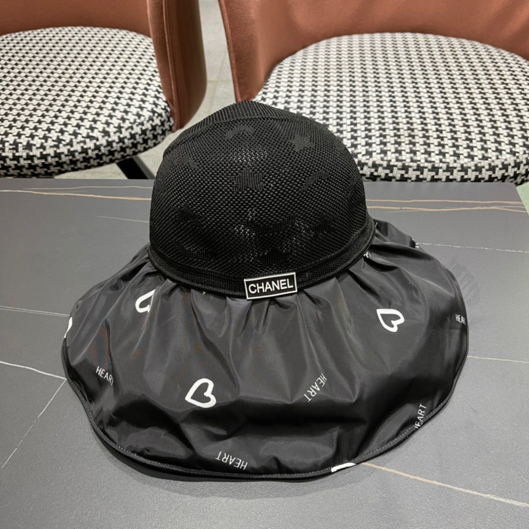 【Chanel香奈儿】2025夏款大檐空顶遮阳渔夫帽🌈 浪漫沙滩款！超美！
