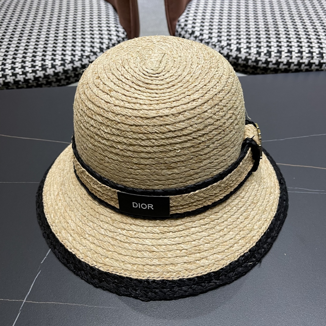 [Dior Hats]Dior summer high-end fashion chanel style high-end lafite sunscreen