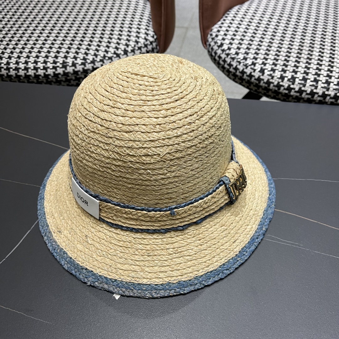[Dior Hats]Dior summer high-end fashion chanel style high-end lafite sunscreen