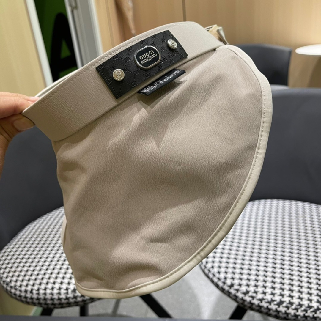  古奇GUCCI 2025爆款遮阳帽空顶帽，超方便！好搭！出街必备