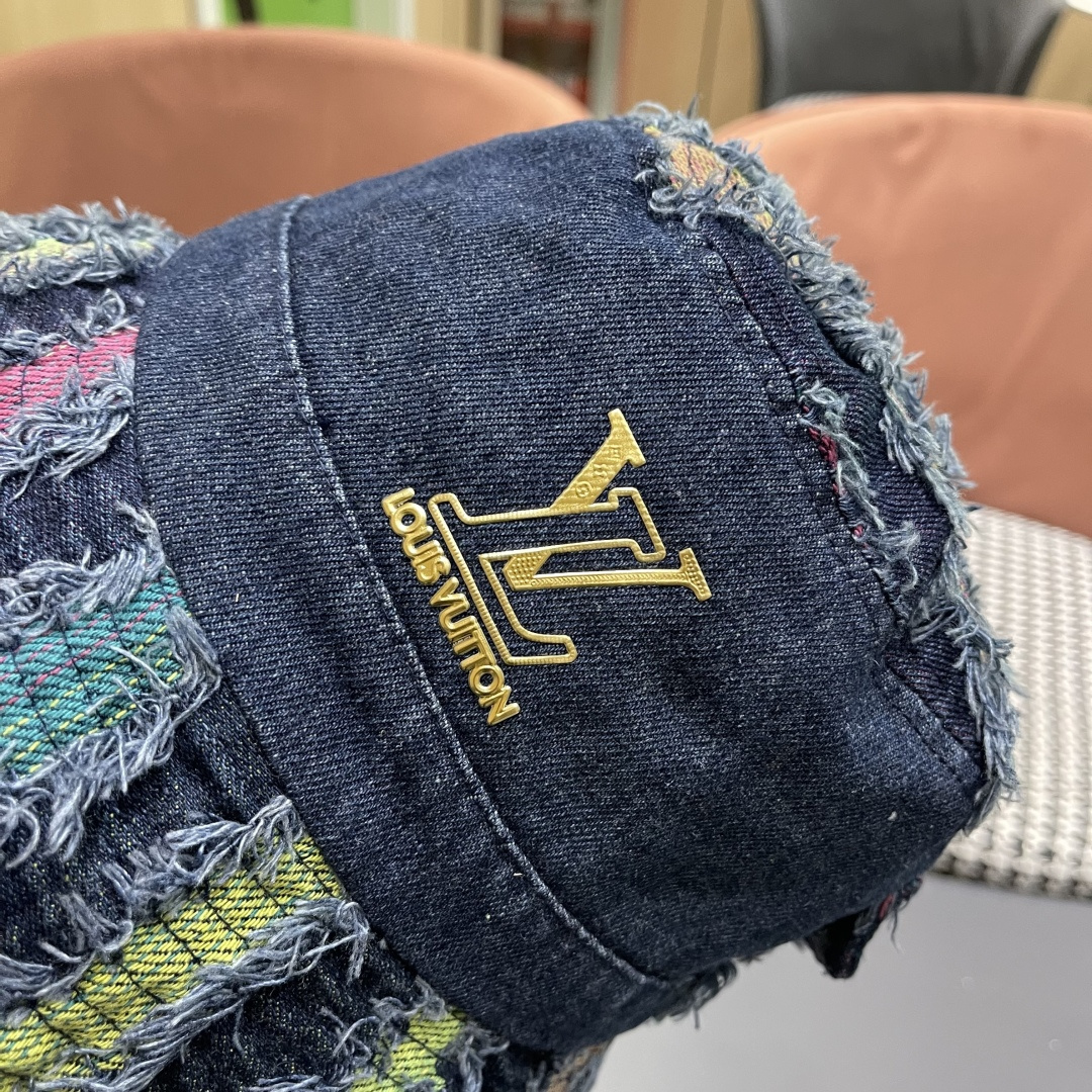  lv路易威登防晒盆韩牛仔百做渔夫春夏边高品质哈嘻遮阳帽
彩帽女旧搭帽街头