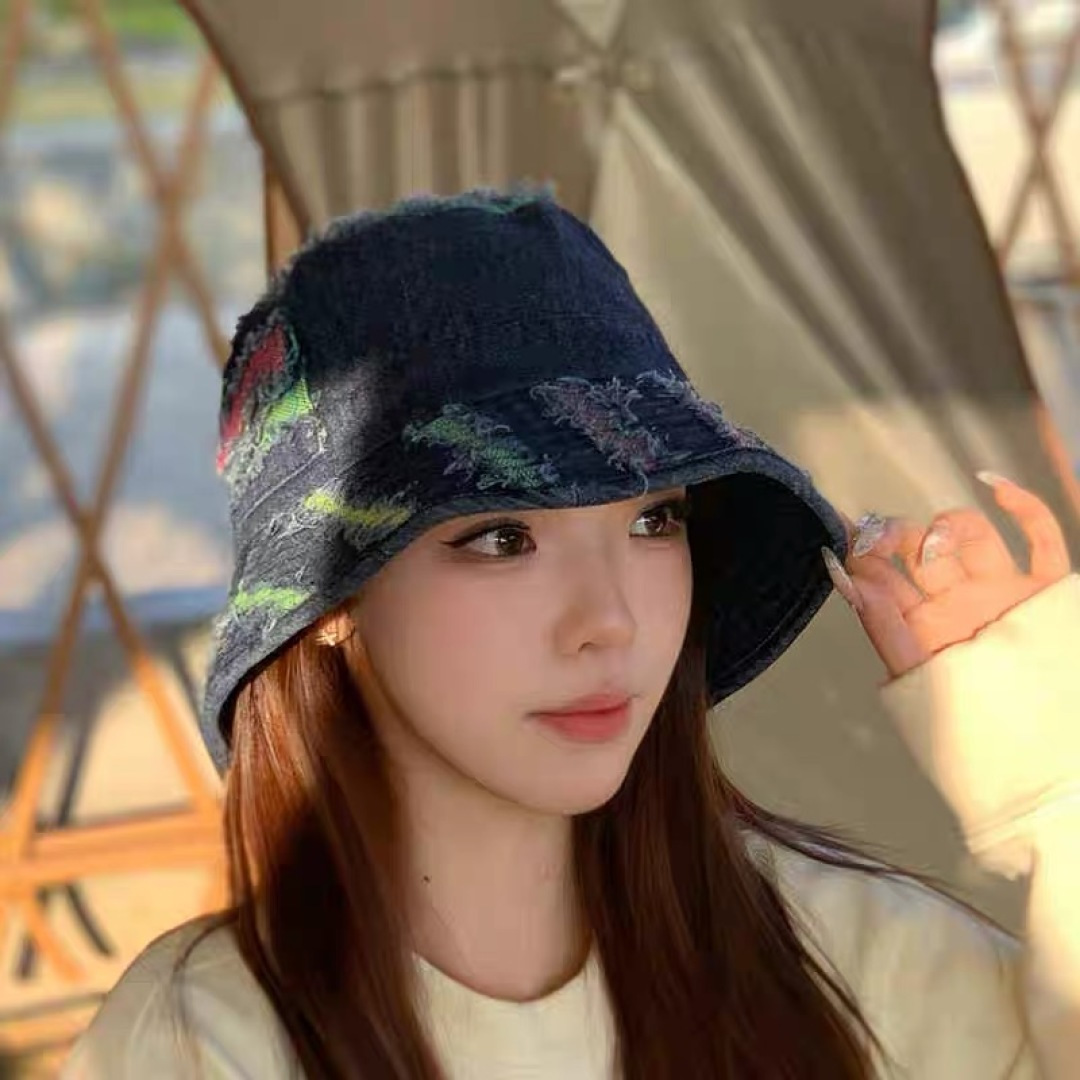  lv路易威登防晒盆韩牛仔百做渔夫春夏边高品质哈嘻遮阳帽
彩帽女旧搭帽街头