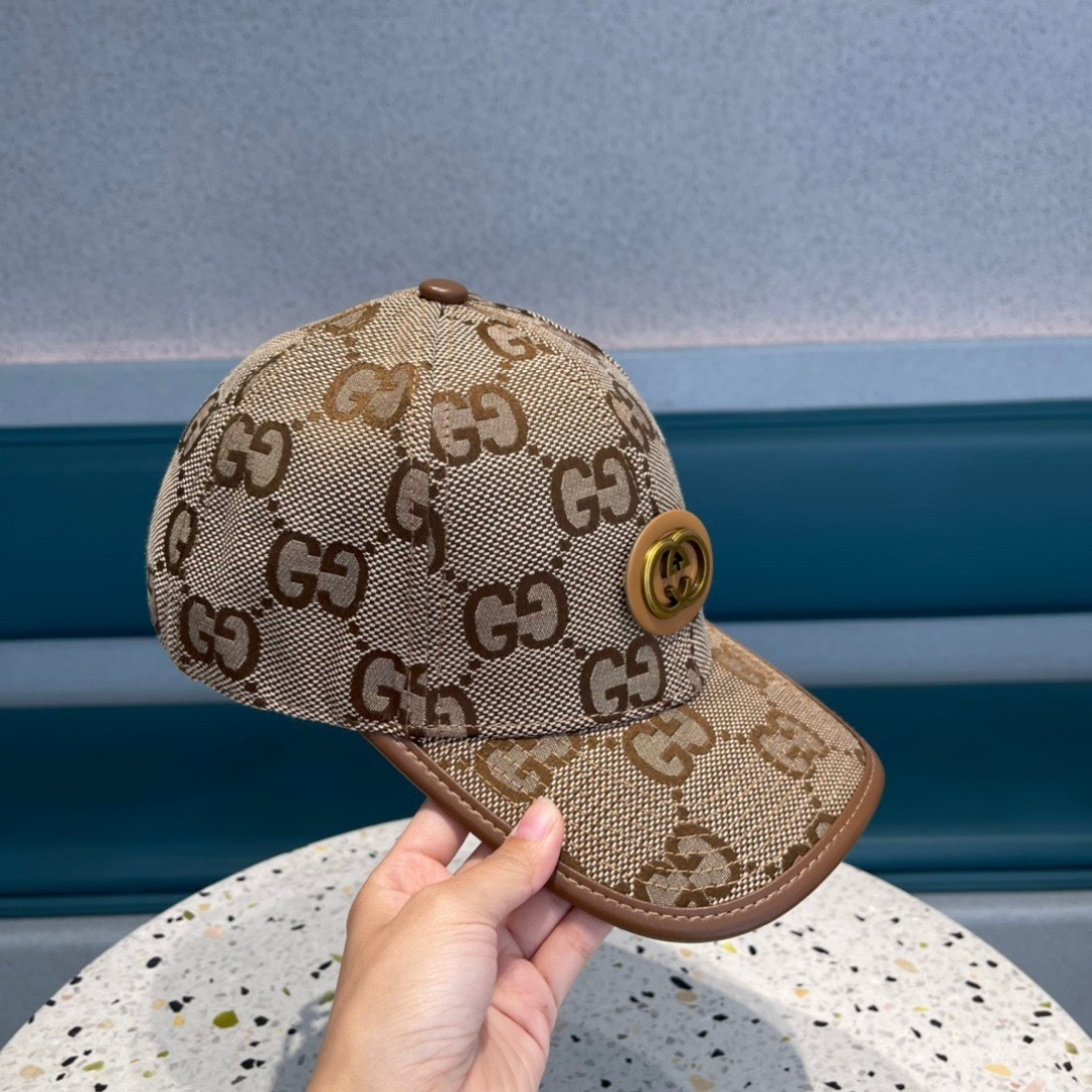   Gucci古奇2025新款棒球帽，原单货，帆布面料，男女通用，洗水标齐全，头围57cM
