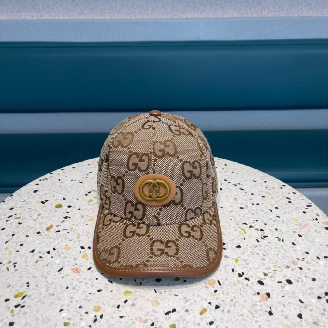   Gucci古奇2025新款棒球帽，原单货，帆布面料，男女通用，洗水标齐全，头围57cM