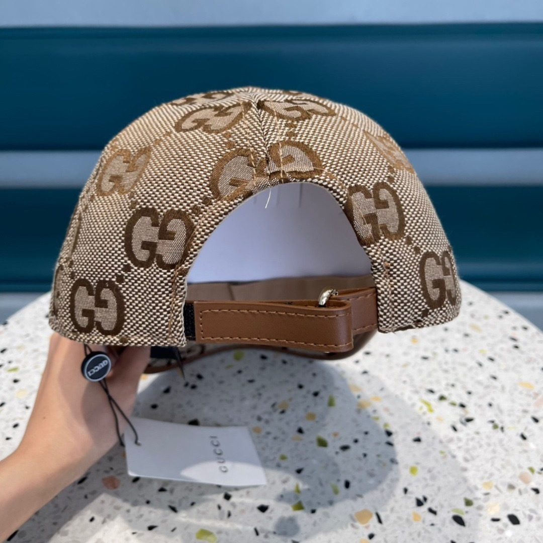   Gucci古奇2025新款棒球帽，原单货，帆布面料，男女通用，洗水标齐全，头围57cM