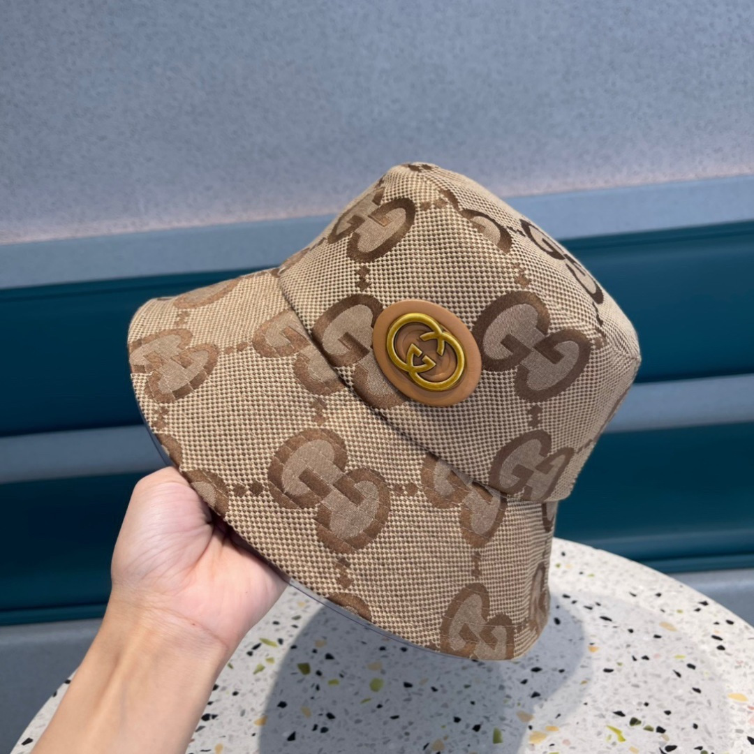  Gucci古奇2025新款棒球帽，原单货，帆布面料，男女通用，洗水标齐全，头围57cM