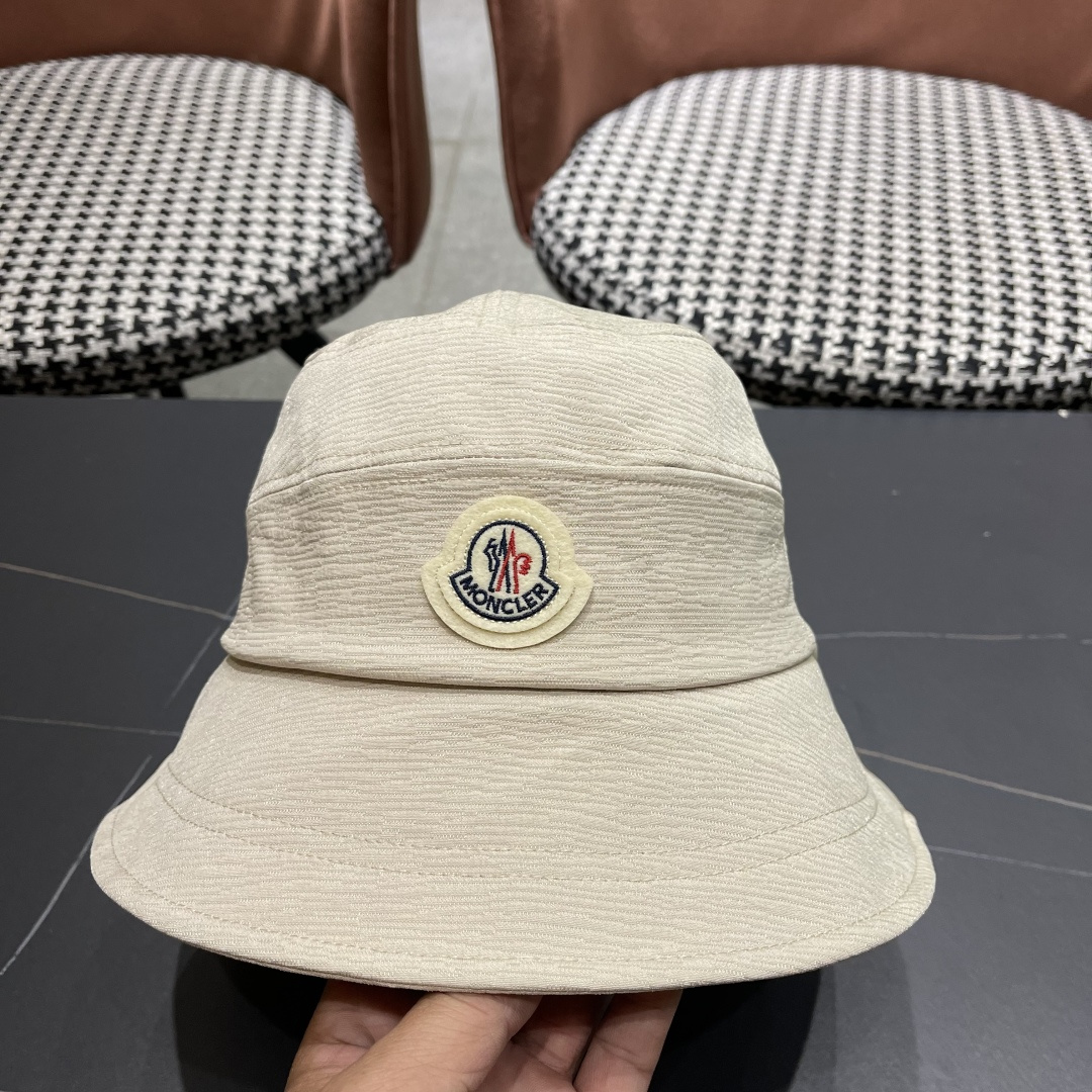  蒙口Moncler渔夫帽子女春夏2025新款高品质蝴
蝶结显脸小防晒遮