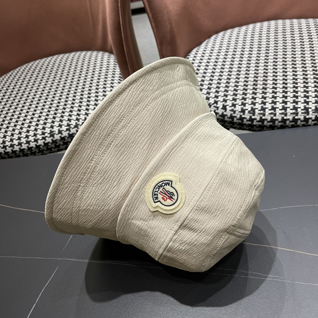  蒙口Moncler渔夫帽子女春夏2025新款高品质蝴
蝶结显脸小防晒遮