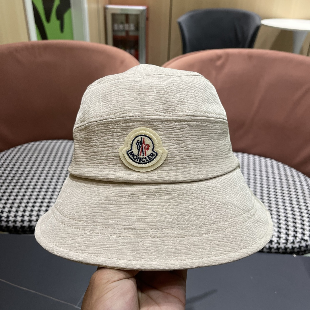  蒙口Moncler渔夫帽子女春夏2025新款高品质蝴
蝶结显脸小防晒遮