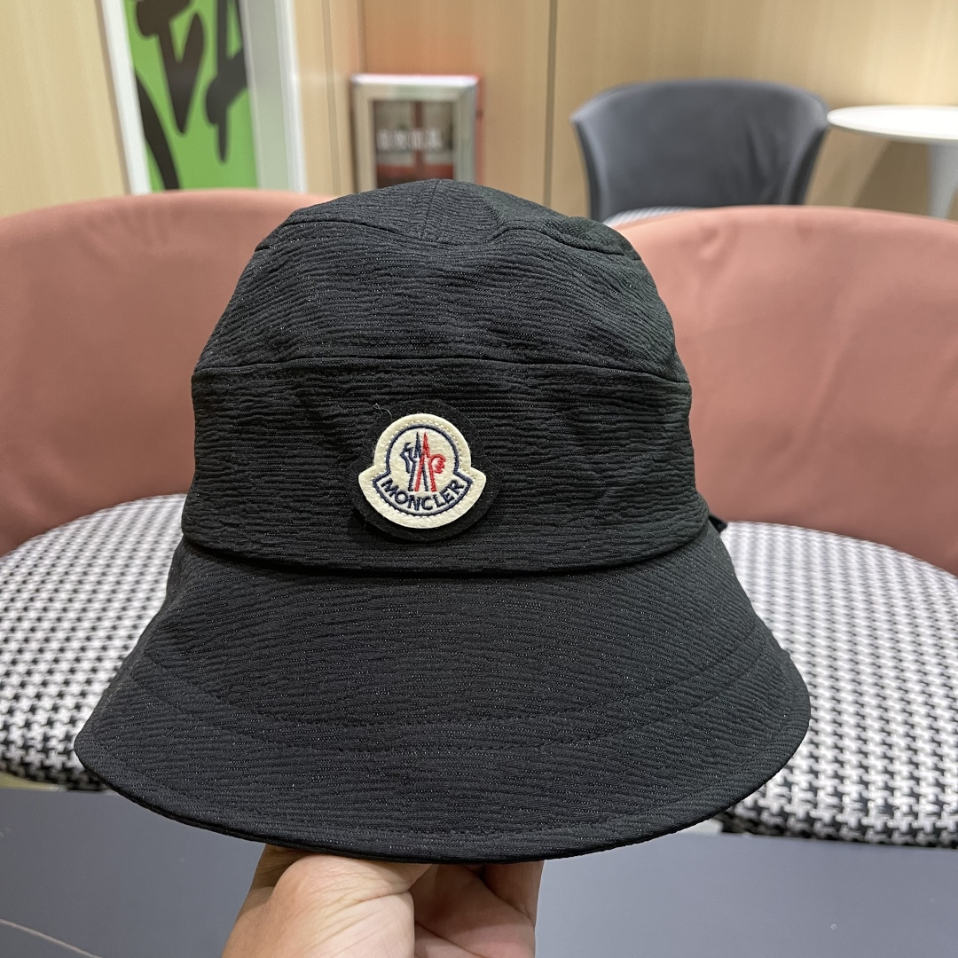  蒙口Moncler渔夫帽子女春夏2025新款高品质蝴
蝶结显脸小防晒遮