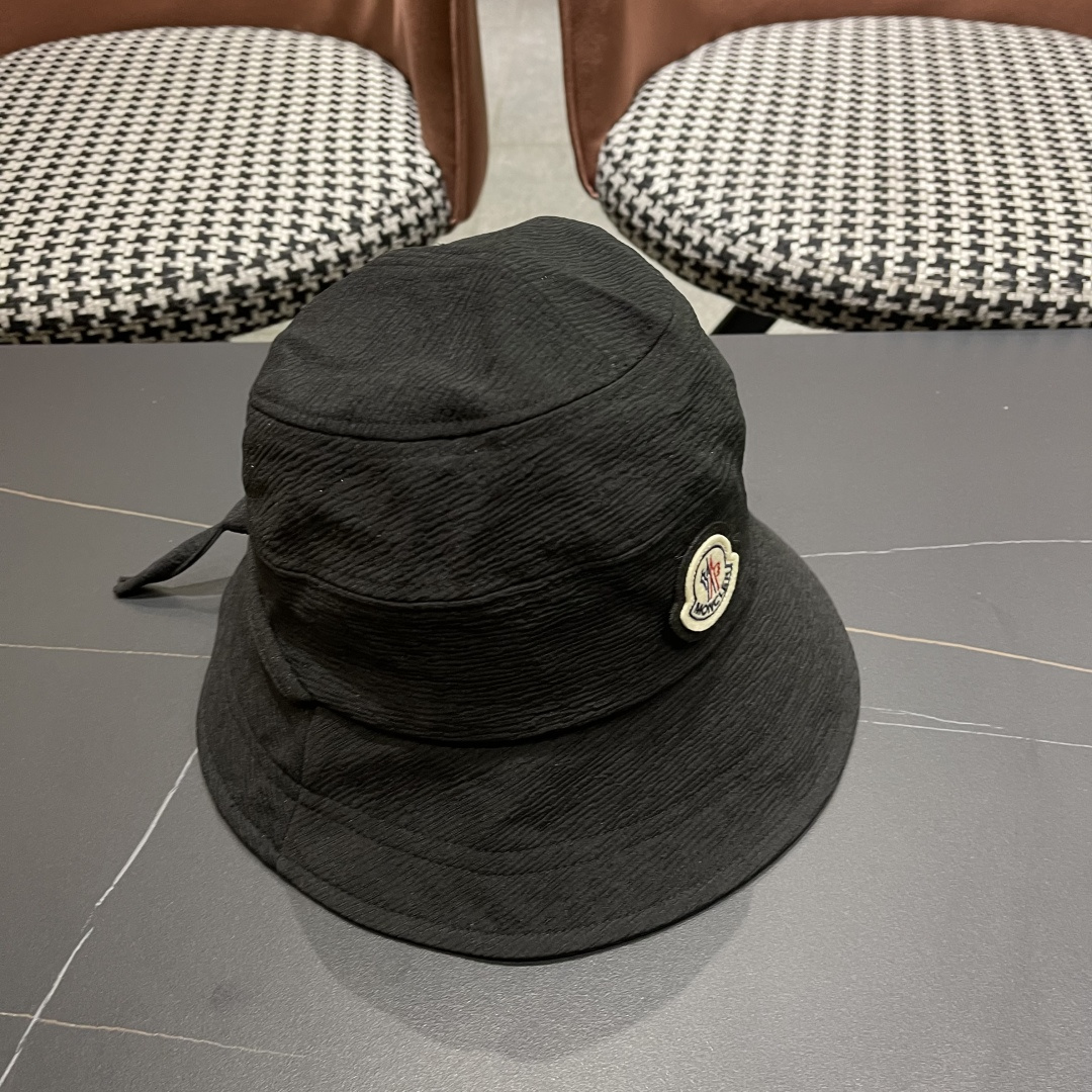  蒙口Moncler渔夫帽子女春夏2025新款高品质蝴
蝶结显脸小防晒遮