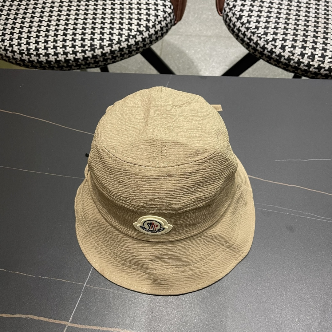  蒙口Moncler渔夫帽子女春夏2025新款高品质蝴
蝶结显脸小防晒遮