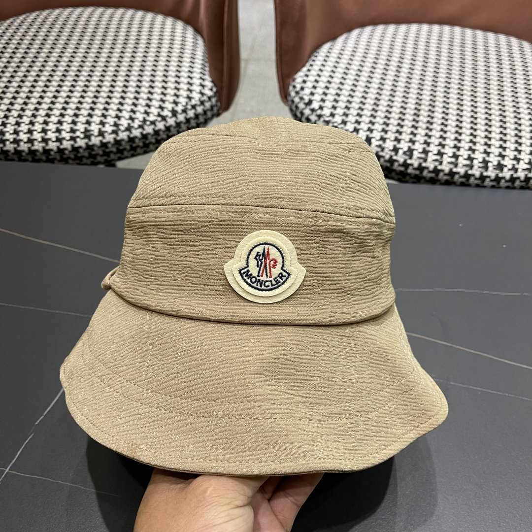  蒙口Moncler渔夫帽子女春夏2025新款高品质蝴
蝶结显脸小防晒遮