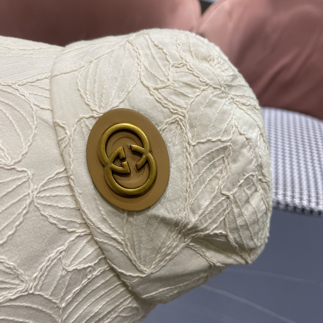  古奇Guccl帽子女渔夫帽显脸小太阳帽防紫外线骑车防晒帽