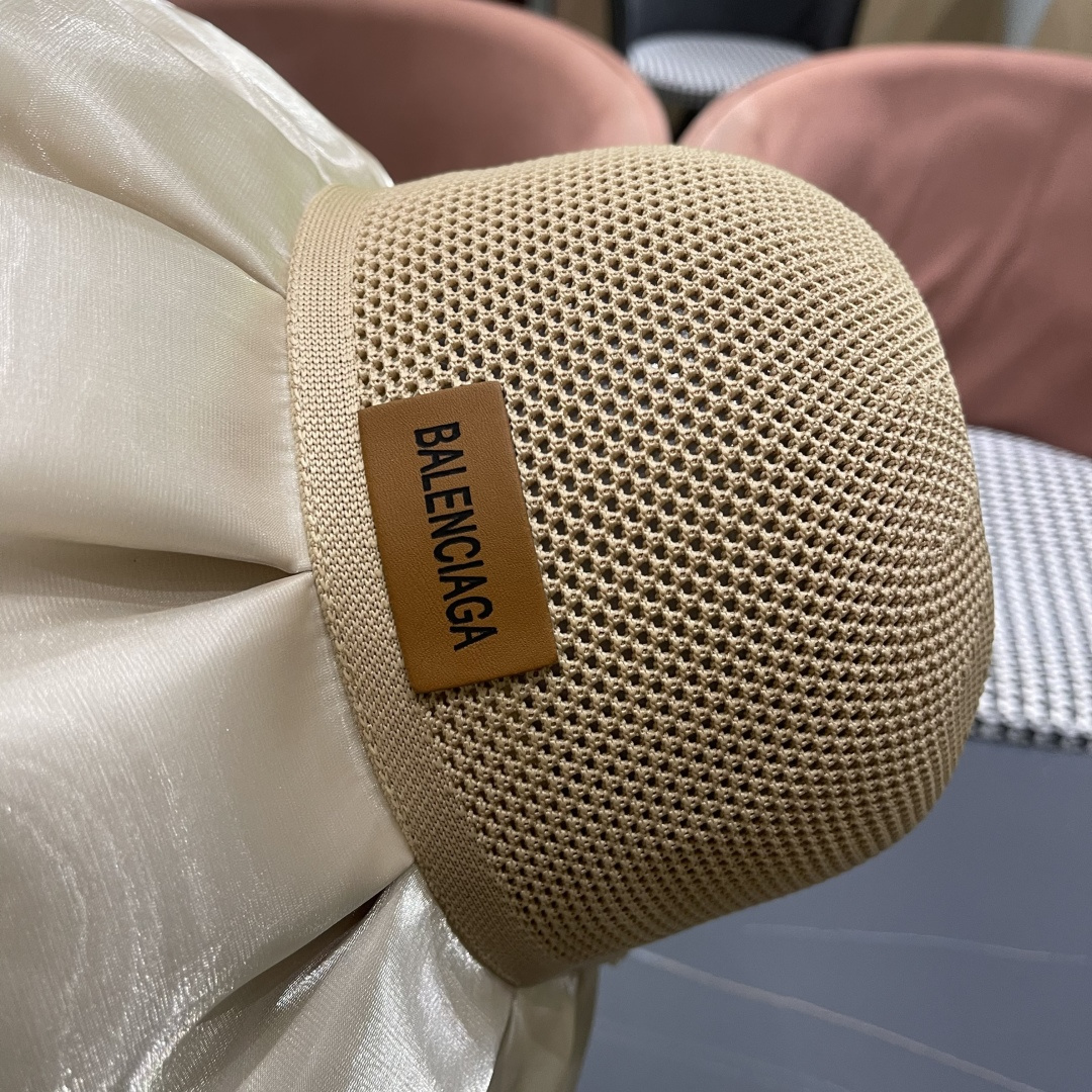  巴黎世家BALENGIAGA 2025优雅蝴蝶结渔夫帽子女春夏季出游遮阳帽防晒可折叠太阳帽