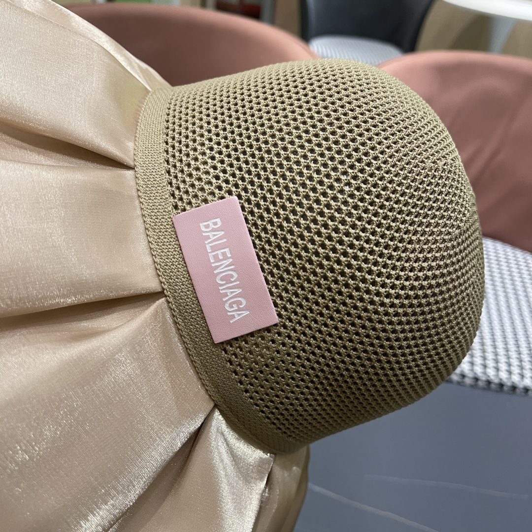  巴黎世家BALENGIAGA 2025优雅蝴蝶结渔夫帽子女春夏季出游遮阳帽防晒可折叠太阳帽