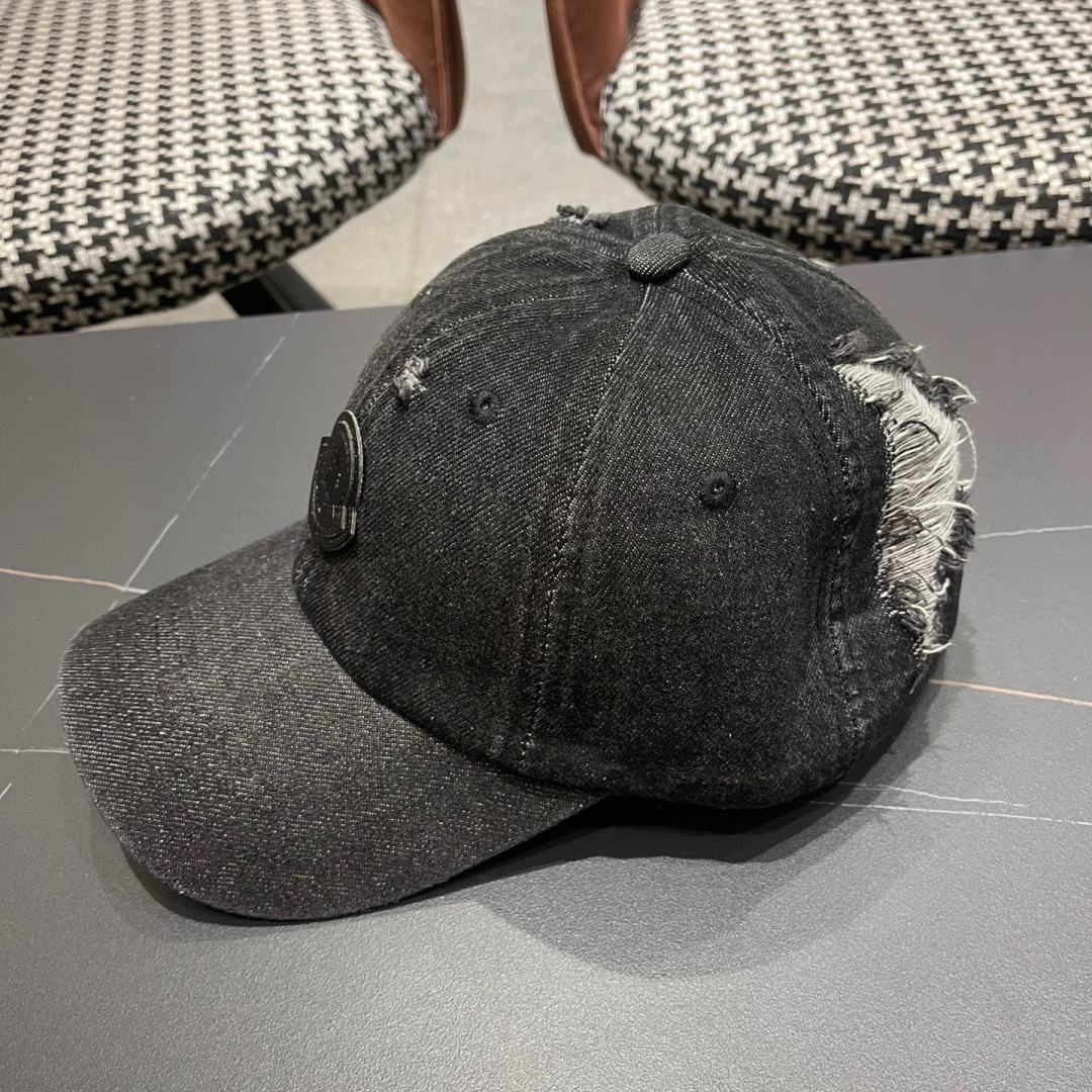  春夏新款 蒙口MONCLER牛仔破洞棒球帽，年轻时尚潮人穿搭色系，好看有质感！