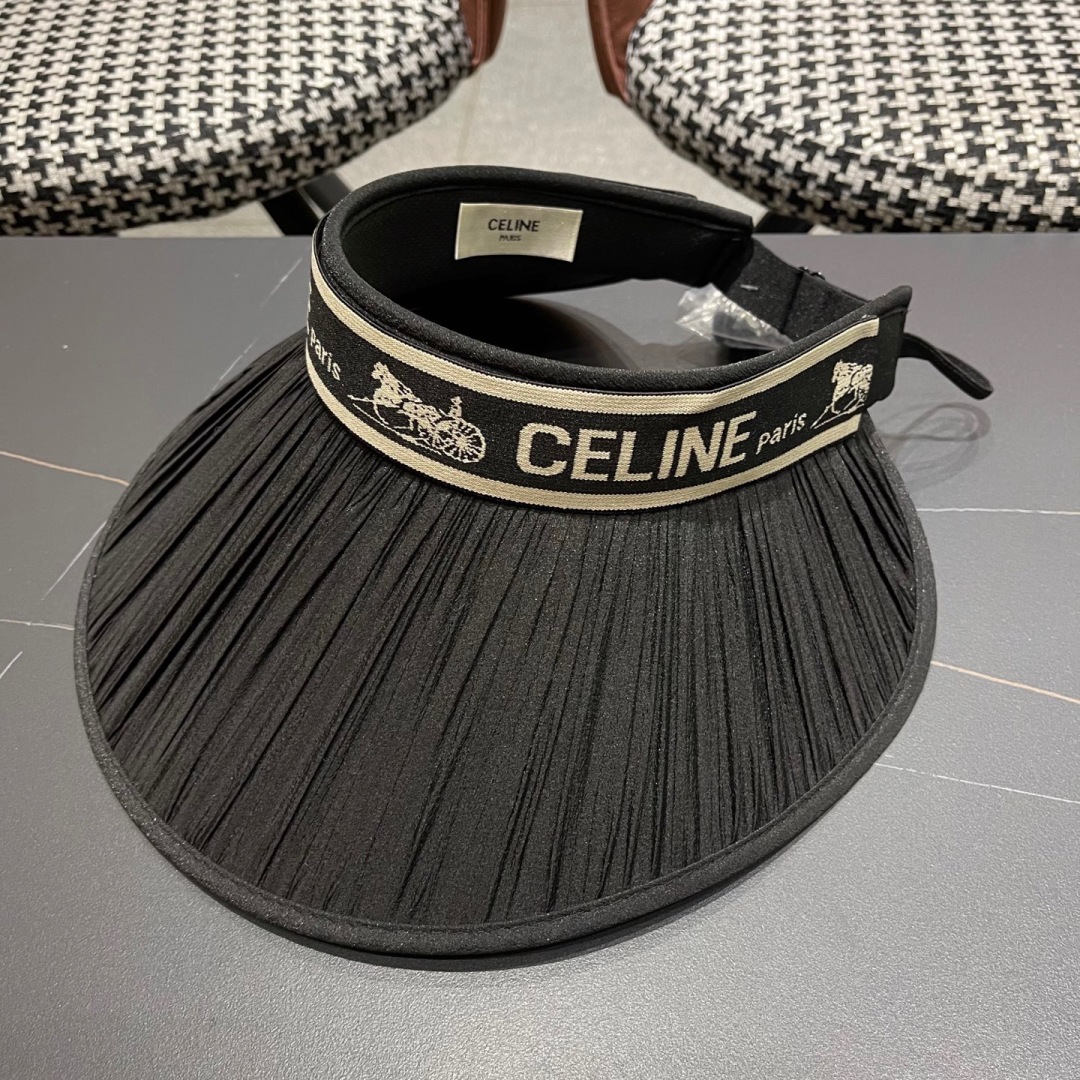 [Celine Hats]Celine Celine Arc de Triomphe Sunscreen Hat for FemaleNew type