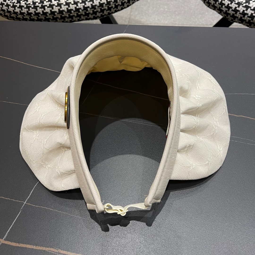  古奇 遮阳帽女防晒防紫外线可折叠太阳帽大帽檐空
顶帽子户外骑车防晒帽