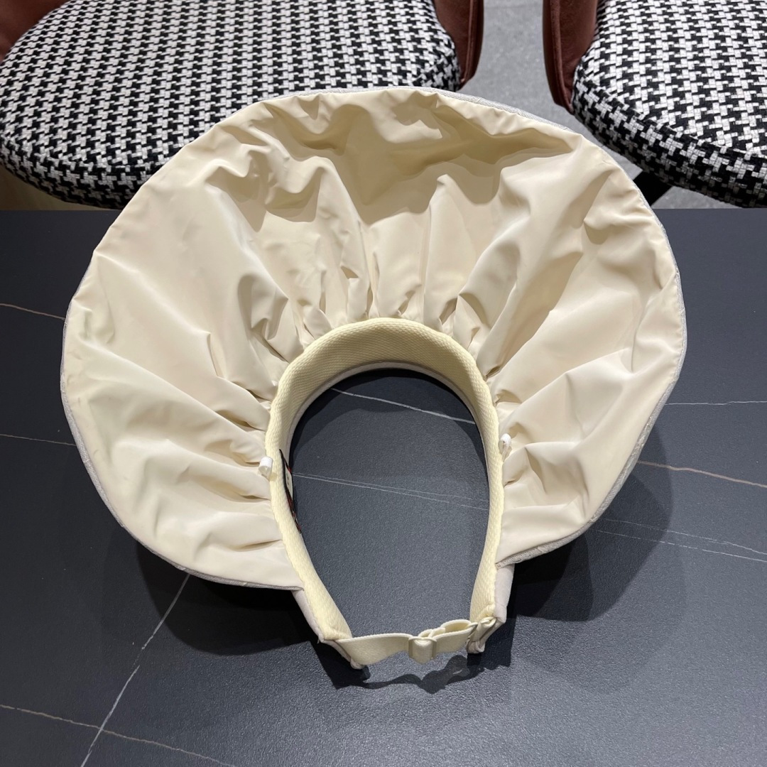  古奇 遮阳帽女防晒防紫外线可折叠太阳帽大帽檐空
顶帽子户外骑车防晒帽