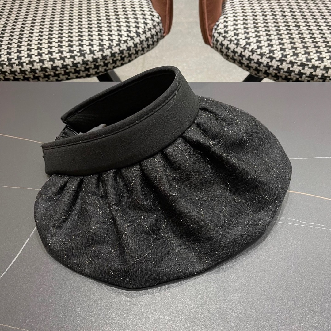  古奇 遮阳帽女防晒防紫外线可折叠太阳帽大帽檐空
顶帽子户外骑车防晒帽