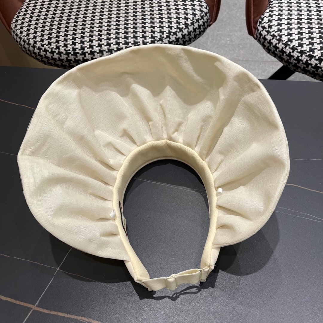  古奇 遮阳帽女防晒防紫外线可折叠太阳帽大帽檐空
顶帽子户外骑车防晒帽