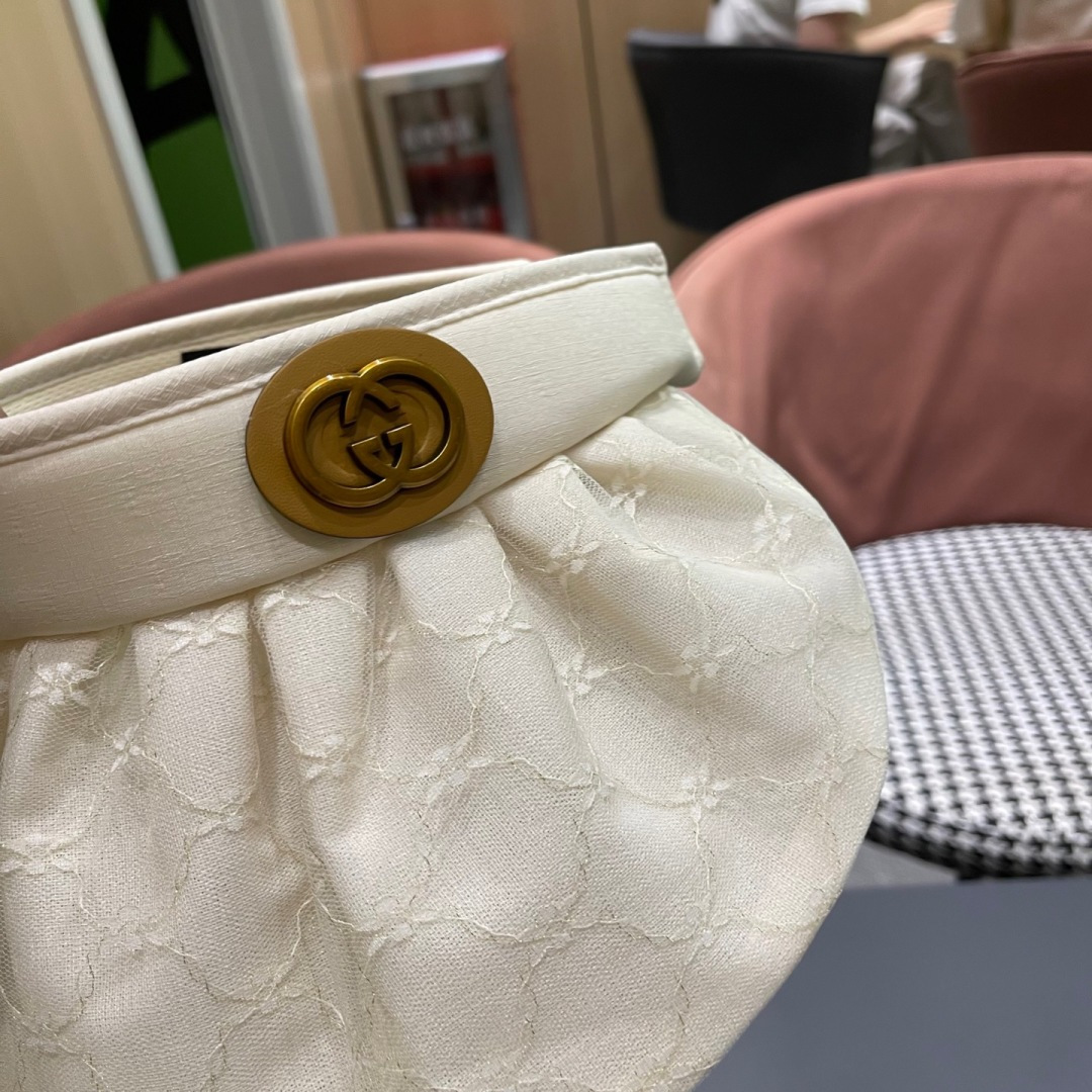  古奇 遮阳帽女防晒防紫外线可折叠太阳帽大帽檐空
顶帽子户外骑车防晒帽