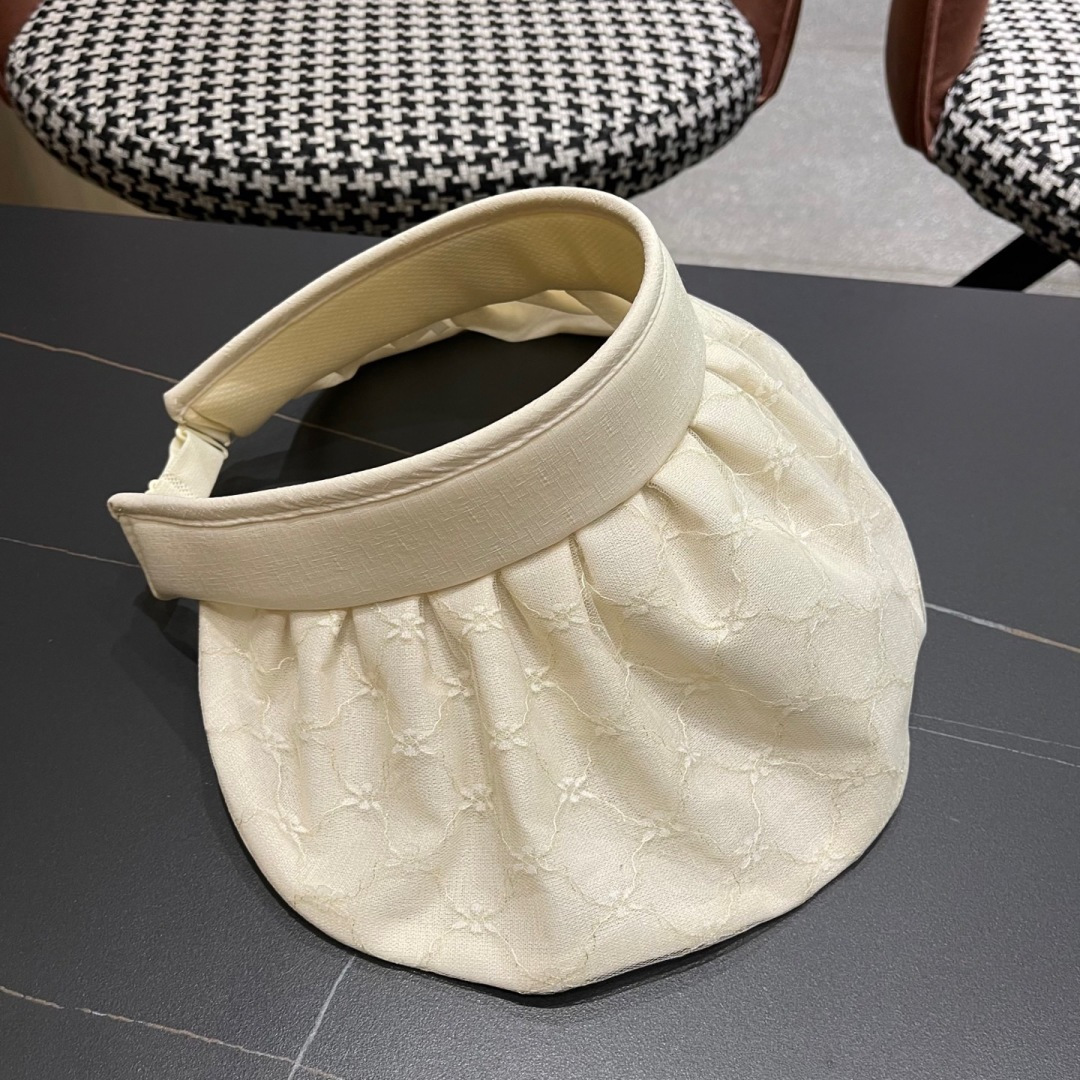  古奇 遮阳帽女防晒防紫外线可折叠太阳帽大帽檐空
顶帽子户外骑车防晒帽