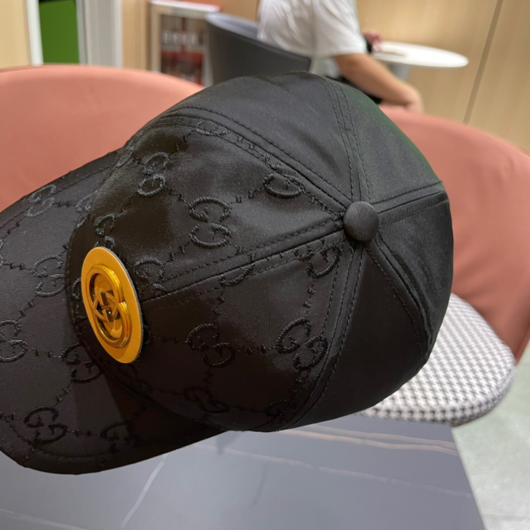 。官网2025新款出货Gucci古奇最新款原单棒球帽， 大双G，专柜11开模订制，基础头围56，贴片可调