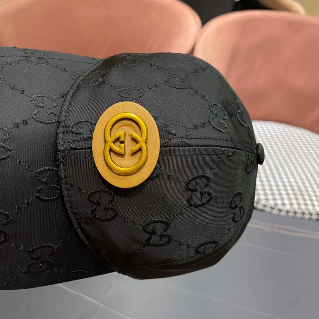 。官网2025新款出货Gucci古奇最新款原单棒球帽， 大双G，专柜11开模订制，基础头围56，贴片可调