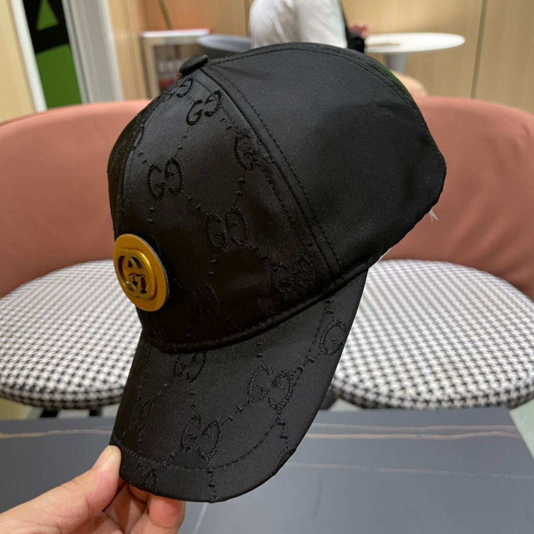 。官网2025新款出货Gucci古奇最新款原单棒球帽， 大双G，专柜11开模订制，基础头围56，贴片可调