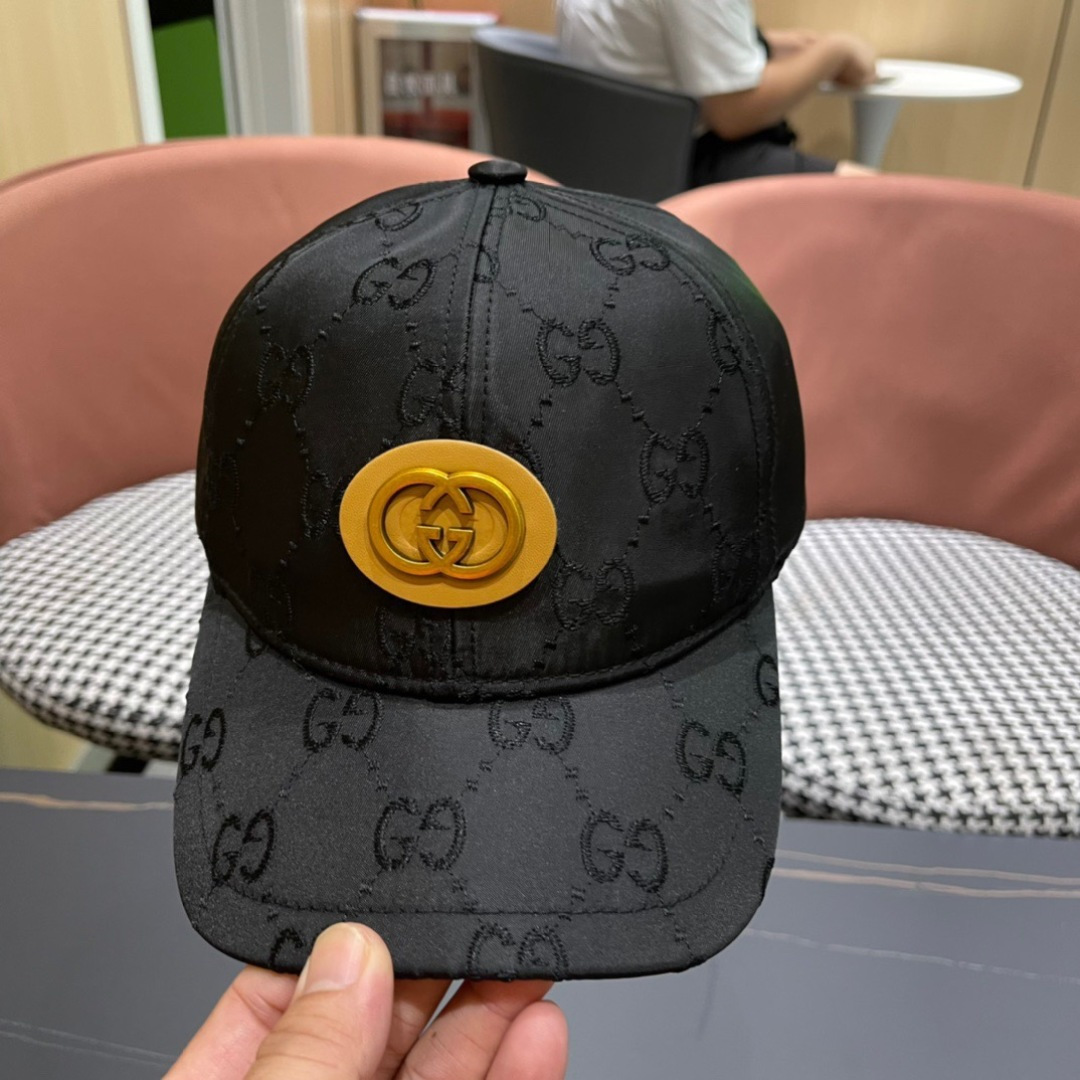 。官网2025新款出货Gucci古奇最新款原单棒球帽， 大双G，专柜11开模订制，基础头围56，贴片可调